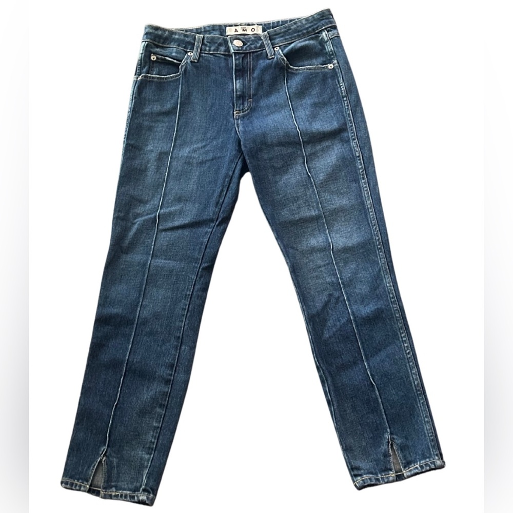 AMO Pixie Crop Jeans | Cherish (Medium Blue Wash) | NWOT | Size 29 - Picture 2 of 5